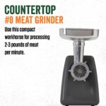 Molinillo de Carne Eléctrico LEM Productos 8 575W Aluminio para Uso Doméstico con Relleno de Salchichas