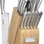 CUISINART C99SS-15P - Juego de cuchillos de bloque de 15 piezas con cuchillas de acero para corte preciso, ligero, acero