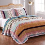 Juego de ropa de cama acolchada Greenland Home Fashions Thalia GL-1606AMSK 3 piezas King Cal King multicolor