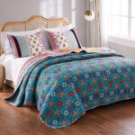 Juego de ropa de cama acolchada Greenland Home Fashions Thalia GL-1606AMSK 3 piezas King Cal King multicolor