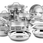 Batería de cocina Cuisinart Chefs Classic Steel 77-17N de acero inoxidable 17 piezas