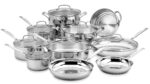 Batería de cocina Cuisinart Chefs Classic Steel 77-17N de acero inoxidable 17 piezas