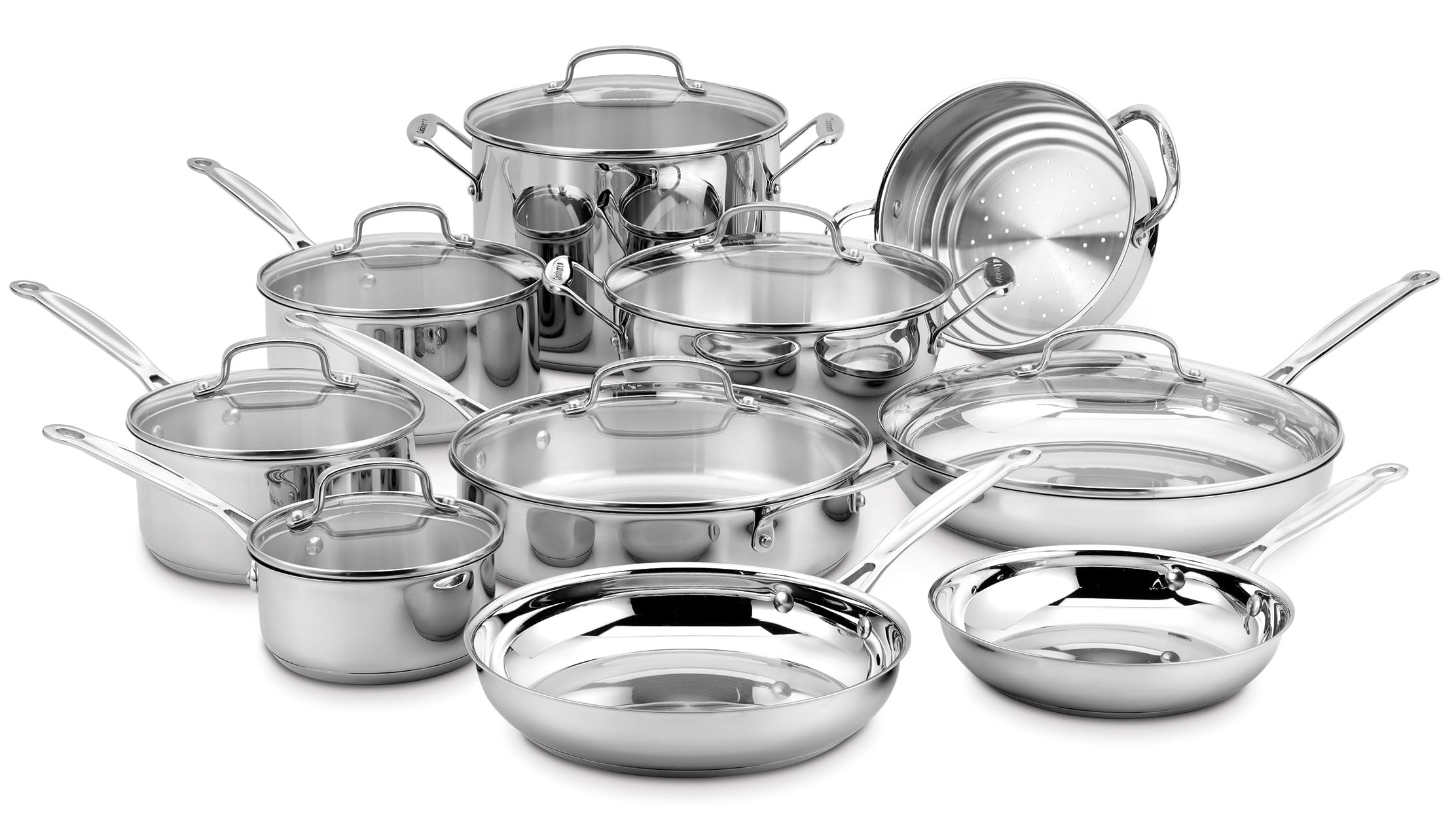 Version 1.0.0 Batería de cocina Cuisinart Chefs Classic Steel 77-17N de acero inoxidable 17 piezas