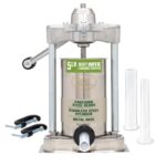 LEM Products Embutidora vertical de salchichas de acero inoxidable Mighty Bite con tubos de relleno de plástico de 5 lib