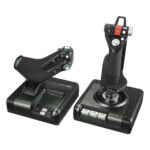 Control de vuelo para simulador Logitech G Saitek X52 945-000022 palanca acelerador pantalla LCD programable PC Windows