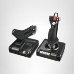 Control de vuelo para simulador Logitech G Saitek X52 945-000022 palanca acelerador pantalla LCD programable PC Windows