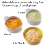 Baby Brezza Juego para hacer alimentos pequeños para bebés, cocina y licuadora en uno para cocinar al vapor y hacer puré