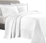 Cubrecama Diamond Solitaire Home City BEDSPREAD SOLT-KG-WH algodón Jacquard Matelasse doble tamaño King blanco con funda