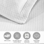 Cubrecama Diamond Solitaire Home City BEDSPREAD SOLT-KG-WH algodón Jacquard Matelasse doble tamaño King blanco con funda