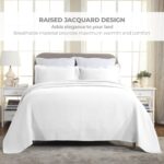 Cubrecama Diamond Solitaire Home City BEDSPREAD SOLT-KG-WH algodón Jacquard Matelasse doble tamaño King blanco con funda