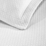 Cubrecama Diamond Solitaire Home City BEDSPREAD SOLT-KG-WH algodón Jacquard Matelasse doble tamaño King blanco con funda