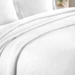 Cubrecama Diamond Solitaire Home City BEDSPREAD SOLT-KG-WH algodón Jacquard Matelasse doble tamaño King blanco con funda
