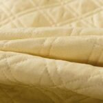 Cubrecama y colcha acolchada Tache YELLEMDES-Cal-King amarillo festoneado diseño matelasse de botones de ranunculo Calif