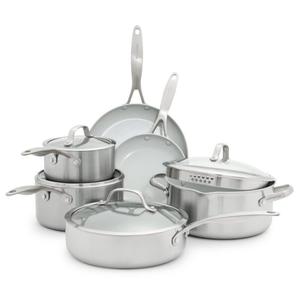Batería de cocina juego de ollas GreenPan Venice Pro CC000018 001 cerámica antiadherente 10 piezas