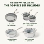 Batería de cocina juego de ollas GreenPan Venice Pro CC000018 001 cerámica antiadherente 10 piezas