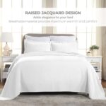 Colcha matelasse Superior jacquard 100% algodón Home City Inc BEDSPREAD PAISE-KG-WH tamaño King blanco