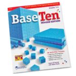 hand2mind Juego completo de diez bloques de base de plástico azul, bloques de valor de lugar, cubos de conteo para matem