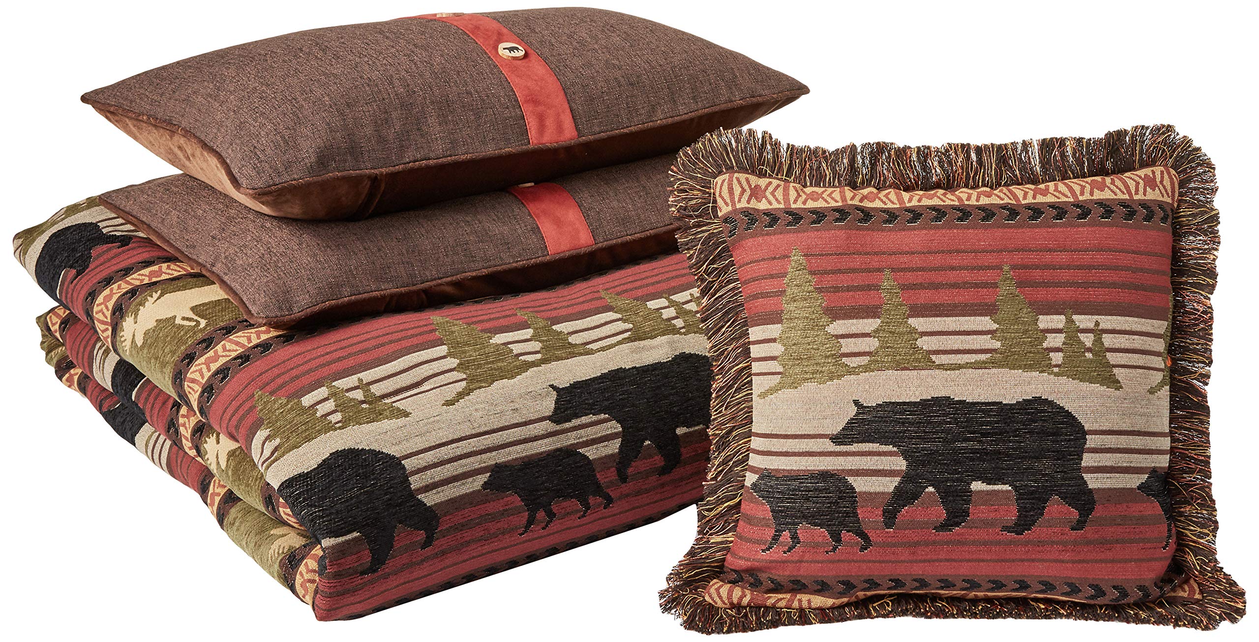 Version 1.0.0 Juego de ropa de cama Ontario Wilderness Carstens Inc. JB6643 tamaño Queen 5 piezas diseño naturaleza