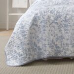 Juego de edredón Laura Ashley Revman Industries 221083 King algodón suave reversible peso medio todo el año 3 piezas con