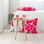 Juego de edredón Unikko Revman International 221453 algodón rojo King con fundas a juego todas las estaciones