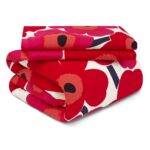 Juego de edredón Unikko Revman International 221453 algodón rojo King con fundas a juego todas las estaciones