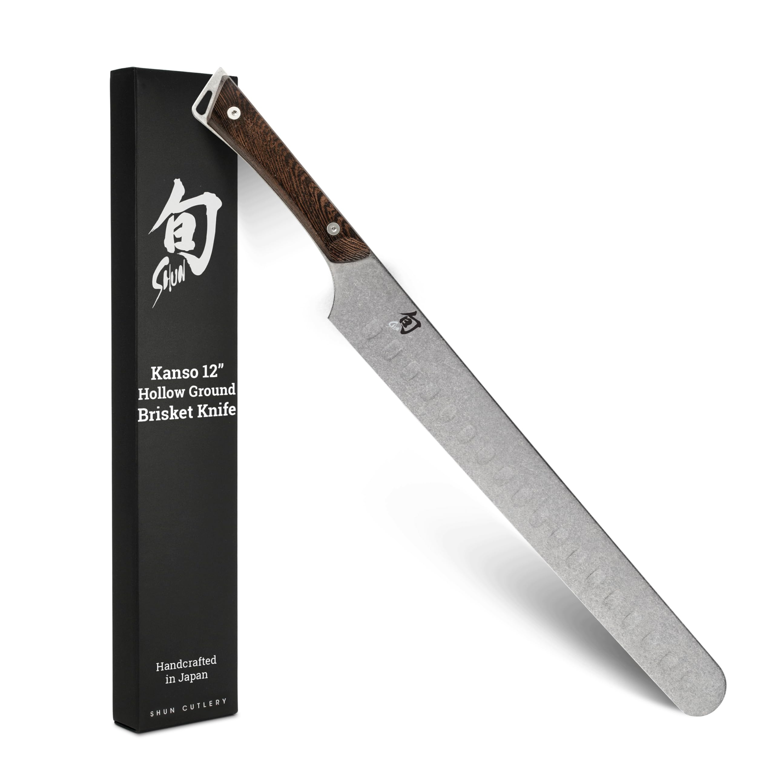 Version 1.0.0 Shun Kanso - Cuchillo de pechuga hueca de 12 pulgadas, cuchillo japonés hecho a mano con funda de madera Saya, hoja de a