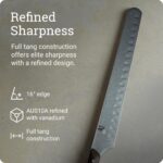 Shun Kanso - Cuchillo de pechuga hueca de 12 pulgadas, cuchillo japonés hecho a mano con funda de madera Saya, hoja de a