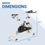Bicicleta de Ciclismo Interior XTERRA MB550 Volante 48.5 lb Transmision Correa Monitor LCD