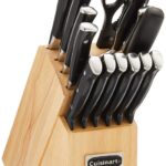 CUISINART Juego de Cuchillos con Bloque, Juego de Cuchillería de 15 Piezas con Hojas de Acero para Corte Preciso, Livian