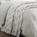 Funda de edredon jacquard metalico HiEnd Accents FB1615DU-SK-OC plateado gris patron abstracto ropa de cama moderna tama
