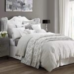 Funda de edredon jacquard metalico HiEnd Accents FB1615DU-SK-OC plateado gris patron abstracto ropa de cama moderna tama