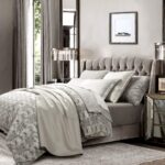 Funda de edredon jacquard metalico HiEnd Accents FB1615DU-SK-OC plateado gris patron abstracto ropa de cama moderna tama