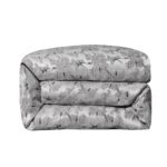Funda de edredon jacquard metalico HiEnd Accents FB1615DU-SK-OC plateado gris patron abstracto ropa de cama moderna tama