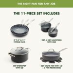 Batería de Cocina Juego de Ollas y Sartenes GreenPan Valencia Pro CC000675-001 11 Piezas Cerámica Antiadherente Anodizad