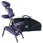 NRG Grasshopper - Silla de masaje portátil – Asiento totalmente ajustable, almohadilla para el pecho, cuna de cabeza y s