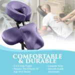 NRG Grasshopper - Silla de masaje portátil – Asiento totalmente ajustable, almohadilla para el pecho, cuna de cabeza y s