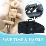 NRG Grasshopper - Silla de masaje portátil – Asiento totalmente ajustable, almohadilla para el pecho, cuna de cabeza y s