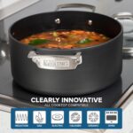 Batería de cocina juego de ollas y sartenes antiadherentes Viking 40051-9910 anodizado duro con tapas de vidrio 10 pieza