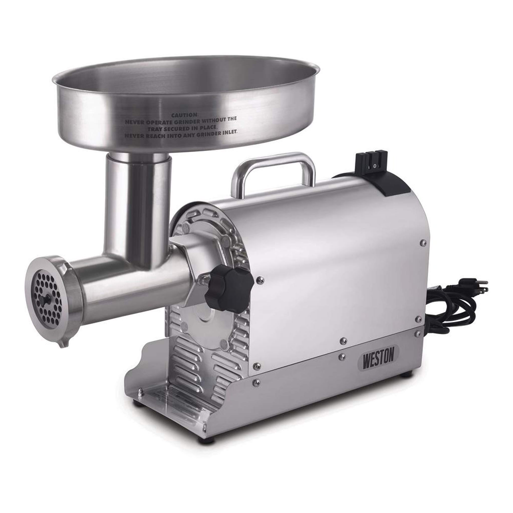 Version 1.0.0 Weston Pro Series Picadora Eléctrica de Carne, Grado Comercial, 750 Vatios, 1 HP, 9 libras por Minuto, Acero Inoxidable