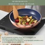Batería de cocina antiadherente Nuwave Ceramic Nonstick Cookware Set copper de cerámica libre de PFAS apta para inducció