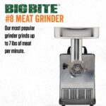 Molinillo de carne eléctrico Big Bite de acero inoxidable, marca LEM Products