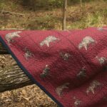 Juego de edredón algodón reversible cuadros estampado oso alce lodge HiEnd Accents QL1888-KG-OC 3 piezas King