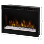 Dimplex Caja de fuego eléctrica Multi-Fire XHD de 26 pulgadas con brasas acrílicas - Negro, XHD26G