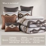 WOOLRICH Rustic Lodge Cabin WR10-2179 juego de edredon cabana relleno alternativo plumón todas las estaciones Queen extr