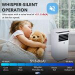 Aire acondicionado portátil Whynter ARC-102CS 10000 BTU con deshumidificador y ventilador cobertura 300 pies cuadrados b