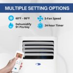 Aire acondicionado portátil Whynter ARC-102CS 10000 BTU con deshumidificador y ventilador cobertura 300 pies cuadrados b