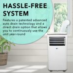 Aire acondicionado portátil Whynter ARC-102CS 10000 BTU con deshumidificador y ventilador cobertura 300 pies cuadrados b