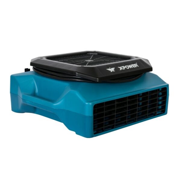 Soplador de aire para secado de alfombras XPOWER PL-700A 1050 CFM 1/3 HP bajo perfil con GFCI integrado y medidor de hor