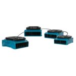 Soplador de aire para secado de alfombras XPOWER PL-700A 1050 CFM 1/3 HP bajo perfil con GFCI integrado y medidor de hor