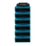 Soplador de aire para secado de alfombras XPOWER PL-700A 1050 CFM 1/3 HP bajo perfil con GFCI integrado y medidor de hor